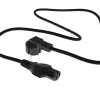 ACT maitinimo laidas CEE 7/7 kištukas (kampuotas) - C15 juodas 1 m