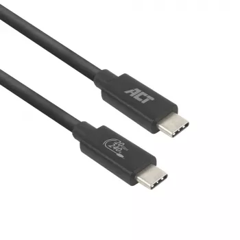 ACT USB4 20Gbps 240W USB Type-C laidas 2m Juodas USB-IF sertifikuotas
