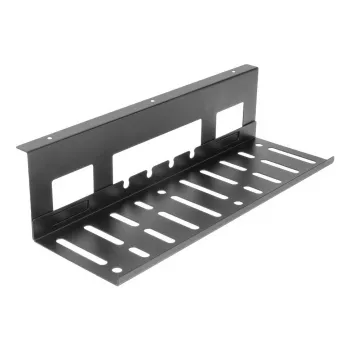 Kabelių tvarkymo dėklas po stalu ACT 40 cm plieninis, tiesus, 3 kg talpa (W400×D140×H100 mm)