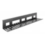 Kabelių tvarkymo dėklas po stalu ACT 80 cm — plieninis tiesus horizontalus dėklas 800×140×100 mm