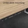 Kabelių tvarkymo dėklas po stalu ACT 80 cm — plieninis tiesus horizontalus dėklas 800×140×100 mm