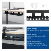 Kabelių tvarkymo dėklas po stalu ACT 80 cm — plieninis tiesus horizontalus dėklas 800×140×100 mm