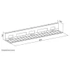 Kabelių tvarkymo dėklas po stalu ACT 80 cm — plieninis tiesus horizontalus dėklas 800×140×100 mm