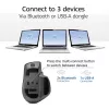 Belaidė lazerinė pelė ACT AC5147 – dešinei rankai, RF + Bluetooth, 4800 DPI, 6 mygtukai, pilka