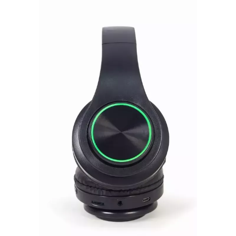 Plaustinė ausinė GEMBIRD BHP-LED-01, viršugalvinė, juoda, 0,3 m laidas, 150 g