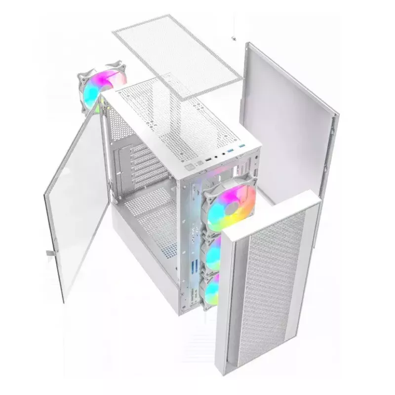 Korpusas Fornax 4000 ARGB, ATX, Baltas