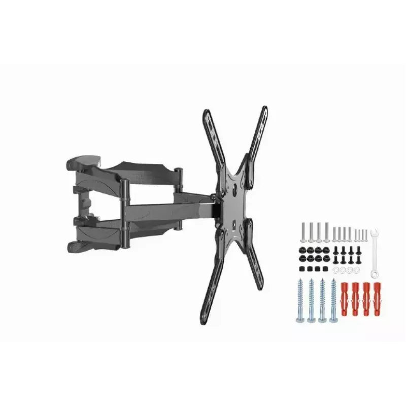 TV laikiklis Gembird WM-60ST-01 32–60 colių, VESA 100x100–400x400, iki 36,4 kg, pakreipimas -2°–10°, atstumas nuo sienos 4,2–45,2 cm, juodas