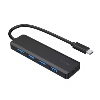 Gembird UHB-CM-U3P4P-01 USB 3.2 Gen 1 tipo C 4 prievadų juodas USB šakotuvas