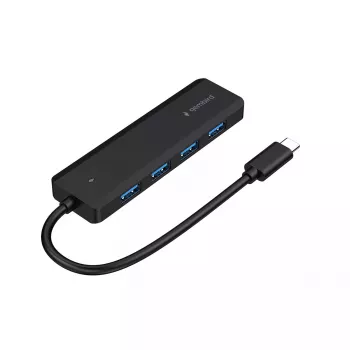Gembird UHB-CM-U3P4P-01 USB 3.2 Gen 1 tipo C 4 prievadų juodas USB šakotuvas
