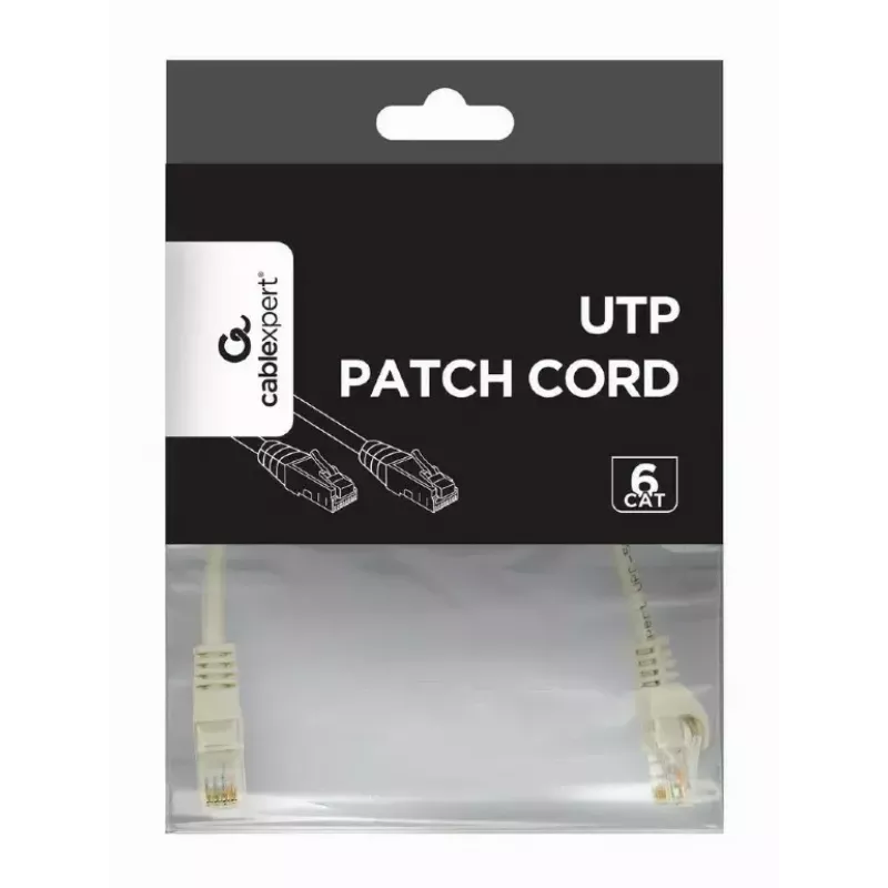 Pataisos laidas GEMBIRD PP6U-CU-0.5M RJ45 Cat.6 0,5 m pilkas