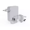 Nešiojamas 140W GaN kelioninis įkroviklis Xtorm XVC2140 su 3× USB-C PD prievadais ir 2 m USB-C laidu, baltas