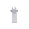Nešiojamas 140W GaN kelioninis įkroviklis Xtorm XVC2140 su 3× USB-C PD prievadais ir 2 m USB-C laidu, baltas