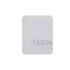 Nešiojamas 140W GaN kelioninis įkroviklis Xtorm XVC2140 su 3× USB-C PD prievadais ir 2 m USB-C laidu, baltas