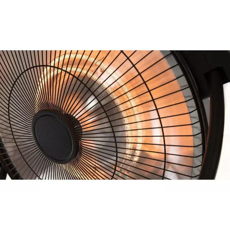 Halogeninis elektrinis šildytuvas SUNRED Retro, 2100/900 W, grindinis, patalpų, iki 17 m², juodas/rudas