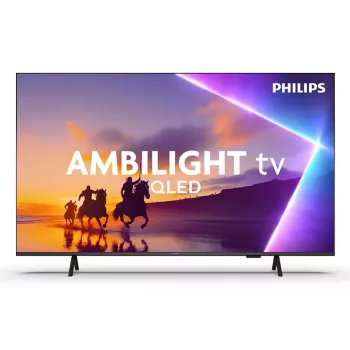 Televizorius Philips 55PUS8450 55 colių (139,7 cm) QLED 4K Ultra HD Smart TV, Titan OS, Wi‑Fi, juodas