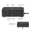 USB-C Quad DisplayLink Docking Station CLUB 3D CSV-2542 — 2× DisplayPort 8K60Hz, 2× HDMI 4K60Hz, PD 100W, 2.5G Ethernet