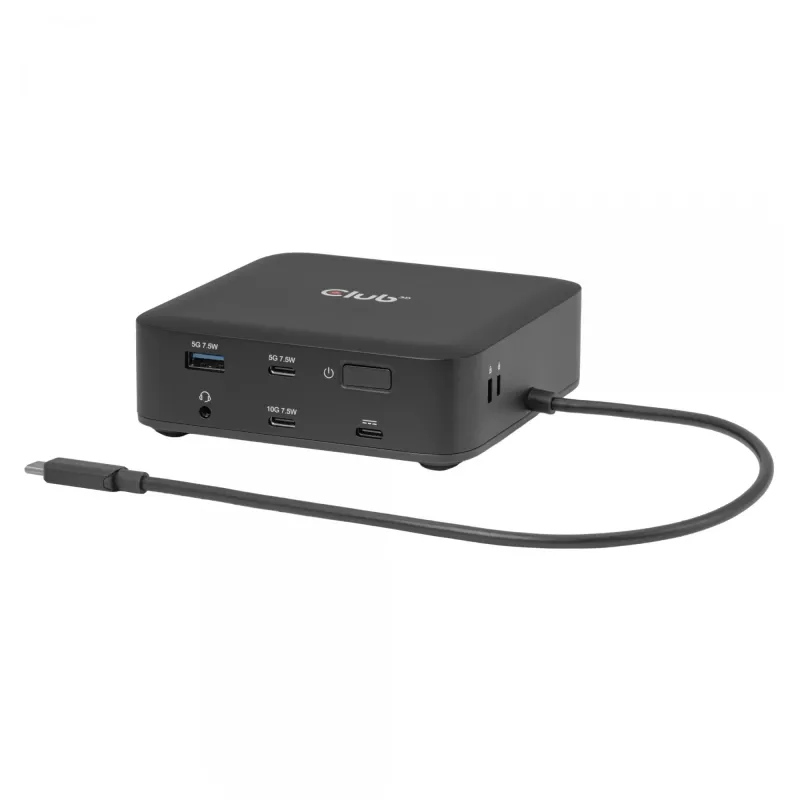 USB-C Quad DisplayLink Docking Station CLUB 3D CSV-2542 — 2× DisplayPort 8K60Hz, 2× HDMI 4K60Hz, PD 100W, 2.5G Ethernet