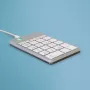 R-Go Tools Numpad Break – ergonominis skaitmeninis blokas su pertraukų programine įranga, laidinis, baltas