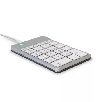 R-Go Tools Numpad Break – ergonominis skaitmeninis blokas su pertraukų programine įranga, laidinis, baltas
