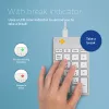 R-Go Tools Numpad Break – ergonominis skaitmeninis blokas su pertraukų programine įranga, laidinis, baltas