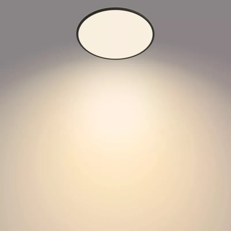 Philips Functional Super Slim 36 W LED lubinis šviestuvas juodas apvalus