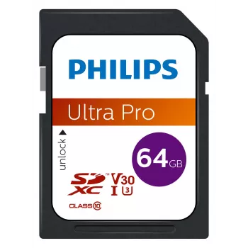 Philips 64 GB SDXC UHS-I Class 10 FM64SD65B atminties kortelė