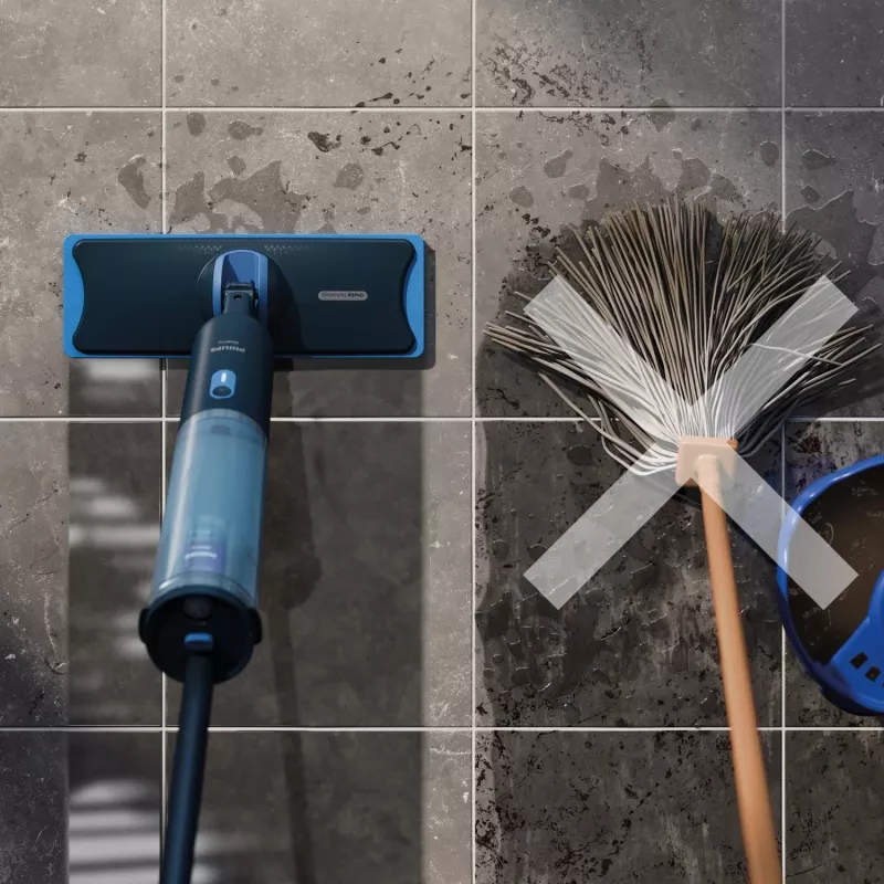Elektrinis šluostė Philips XV3101/01 baterija Wet Bagless mėlyna 1.2 Ah