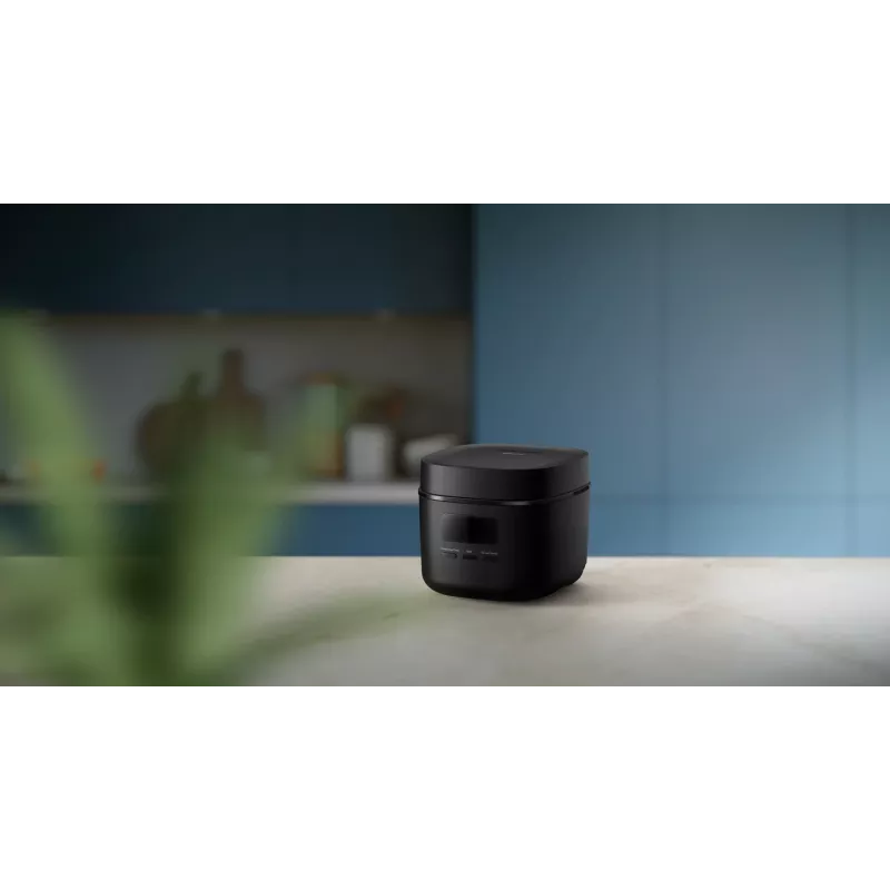 Ryžių virimo aparatas Philips 3000 serijos HD3080/80, 0.54 L, 400 W, juodas, mygtukų valdymas