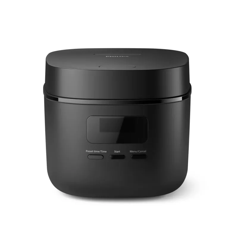 Ryžių virimo aparatas Philips 3000 serijos HD3080/80, 0.54 L, 400 W, juodas, mygtukų valdymas