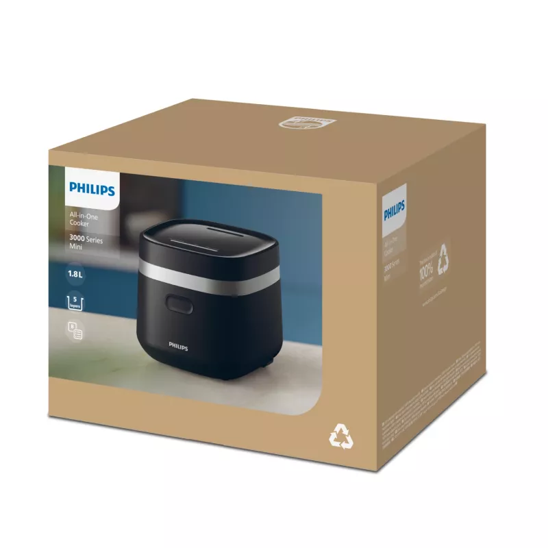 Philips 3000 serijos HD3090/80 elektrinis greitpuodis Juodas 436 W