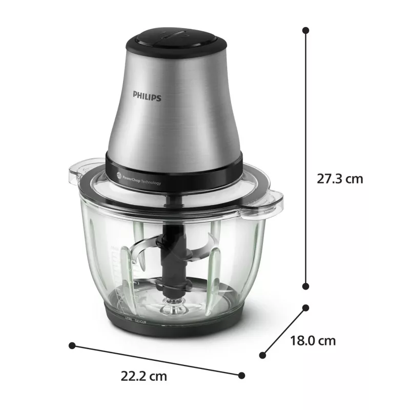 Philips 3000 serijos HR1503/00 elektrinis smulkintuvas 2 l 500 W Nerūdijantis plienas