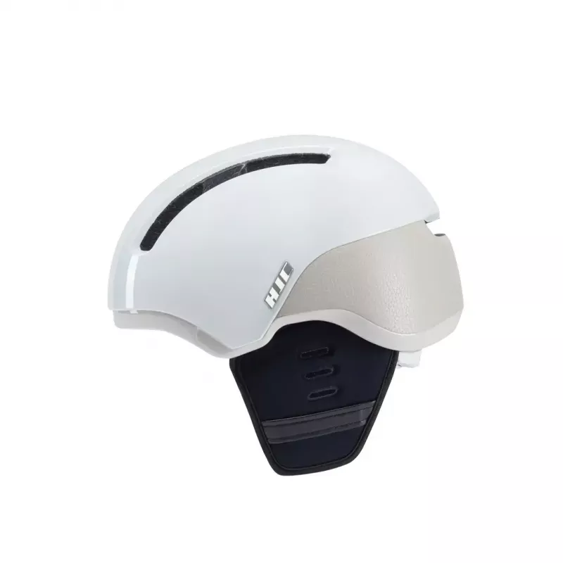 Dviračio šalmas HJC Calido Plus, S dydis (51–56 cm), In-mold, Magnetinis skydelis, 350 g, Baltas/Pilkas