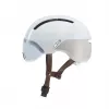 Dviračio šalmas HJC CALIDO PLUS dydis L — balta/pilka, In-mold, 58–63 cm, 350 g, magnetinis skydelis