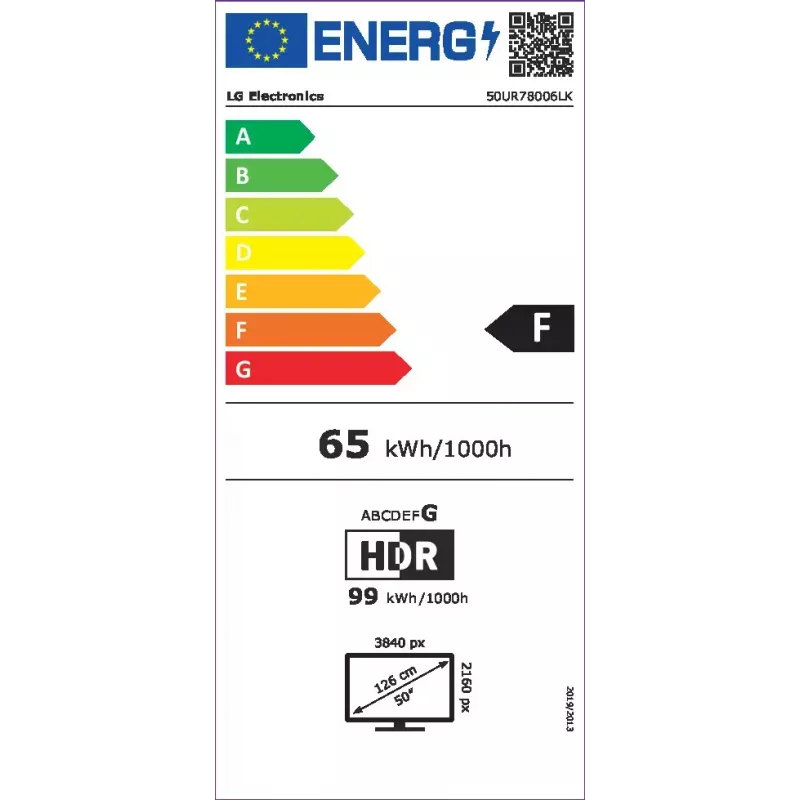 LG UHD 50UR78006LK 127 cm (50 colių) 4K Ultra HD išmanusis televizorius Wi-Fi juodas