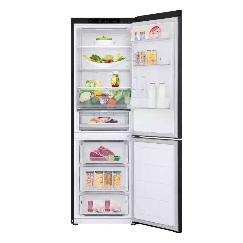 LG GBV3100EEP Laisvai pastatomas šaldytuvas 344 L Juodas