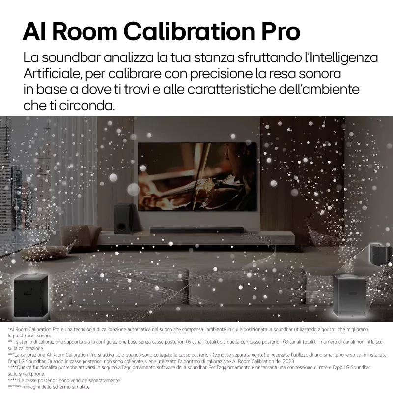 LG S95TR 9.1.5 kanalų garso juosta 810 W RMS su belaidžiu 220 W žemų dažnių garsiakalbiu, juoda