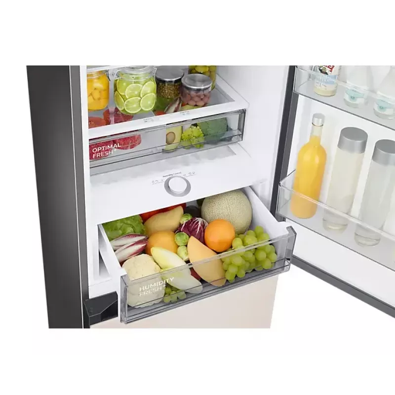 Šaldytuvas-šaldiklis Samsung RB38C7B5D39/EF laisvai pastatomas 390 L smėlio spalvos