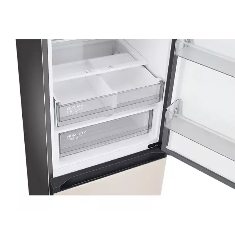 Šaldytuvas-šaldiklis Samsung RB38C7B5D39/EF laisvai pastatomas 390 L smėlio spalvos
