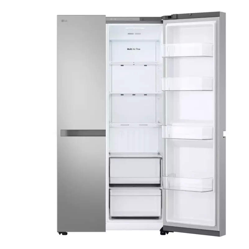 LG NatureFRESH GSBC40PYPE amerikietiškas šaldytuvas-šaldiklis Prime Silver E energijos klasė