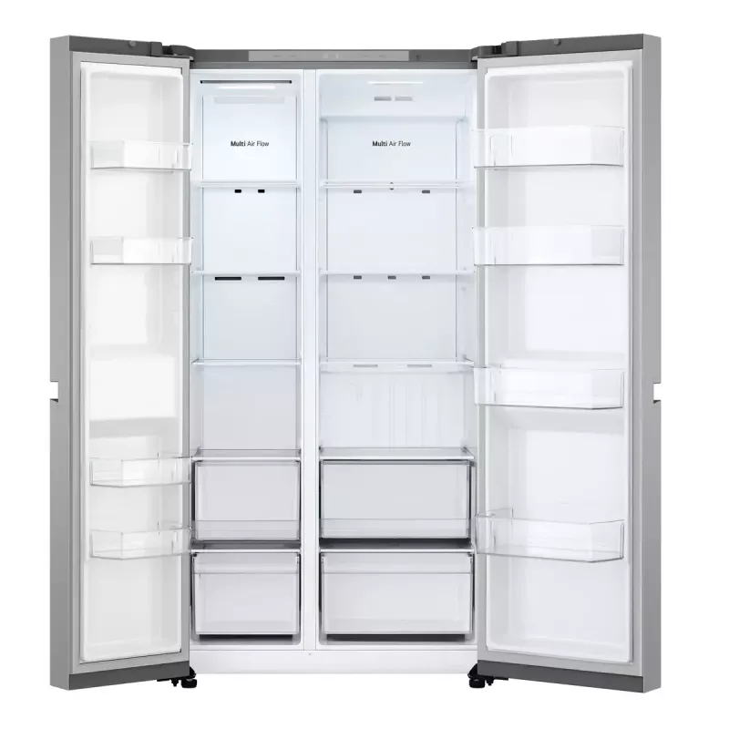 LG NatureFRESH GSBC40PYPE amerikietiškas šaldytuvas-šaldiklis Prime Silver E energijos klasė
