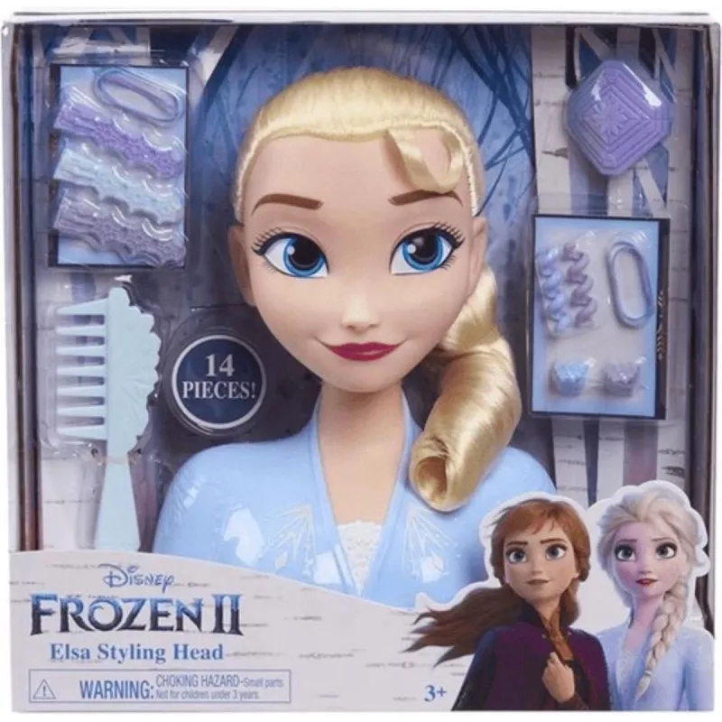 Just Play Disney Frozen 2 makiažo ir stiliaus lėlės galva, moteriška, nuo 3 metų, 120 mm, įvairiaspalvė