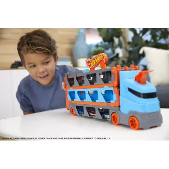 Hot Wheels City Speedway Hauler Carrier su 3 žaisliniais automobiliais
