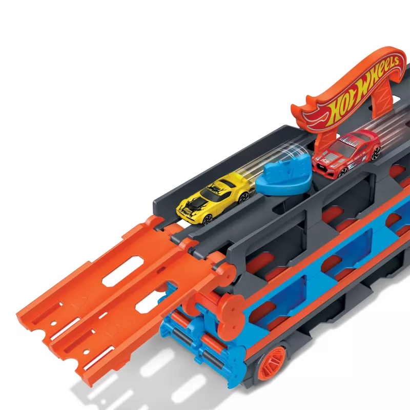 Hot Wheels City Speedway Hauler Carrier su 3 žaisliniais automobiliais