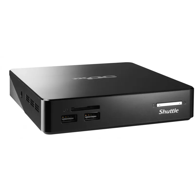 Shuttle XPC nano NS02EV2 Mini PC be aušintuvo, Rockchip RK3368, 2 GB DDR3L, 16 GB eMMC, Android 8.1, juodas