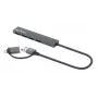 Manhattan USB-C & USB-A Combo Dock/Hub, 4x USB-A, 5 Gbps, USB maitinamas, 25 cm kabelis