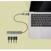 Manhattan USB-C & USB-A Combo Dock/Hub, 4x USB-A, 5 Gbps, USB maitinamas, 25 cm kabelis