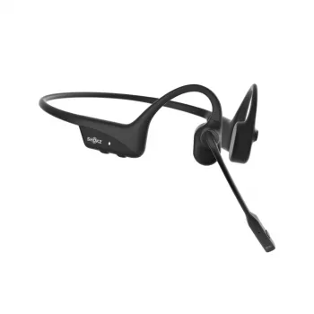 SHOKZ OpenComm2 2025 Upgrade belaidžiai kaulinio garso ausinės su triukšmą slopinančiu mikrofonu, USB-C, juodos spalvos