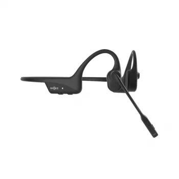 SHOKZ OpenComm2 2025 Upgrade belaidžiai kaulinio garso ausinės su triukšmą slopinančiu mikrofonu, USB-C, juodos spalvos