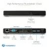 StarTech.com Thunderbolt 3 dokavimo stotelė – dviejų 4K 60Hz monitorių palaikymas, DisplayPort, HDMI ir 1080p VGA, 85W galios tiekimas, 2x USB-A, Ethernet, skirta Mac ir Windows