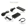 StarTech.com Thunderbolt 3 dokavimo stotelė – dviejų 4K 60Hz monitorių palaikymas, DisplayPort, HDMI ir 1080p VGA, 85W galios tiekimas, 2x USB-A, Ethernet, skirta Mac ir Windows